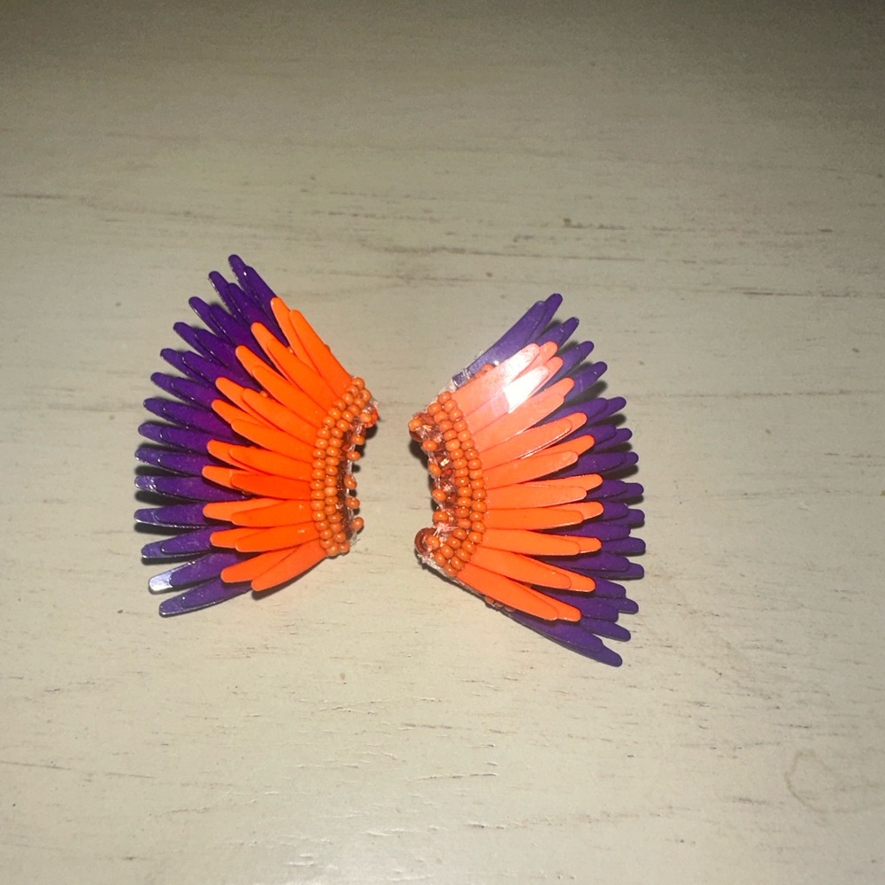 Mignonne Gavigan Orange and Purple Earrings